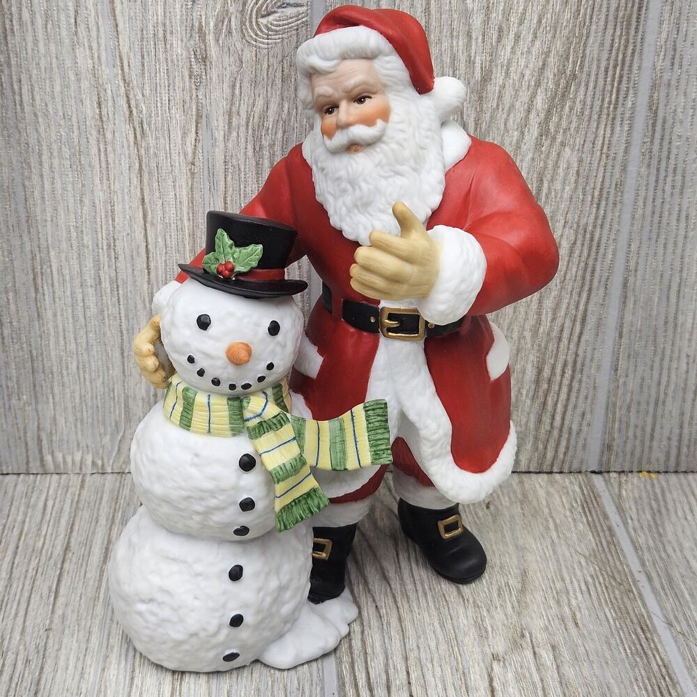 Vintage Lenox 1999 Santa Snowman Porcelain Figurine Limited Edition Christmas De